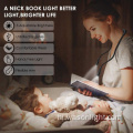 रिचार्जेबल 4 सुपर ब्राइट एलईडी बुक लाइट, 3 लेवल कंट्रोल रीडिंग नेक हग लाइट, रात में बिस्तर पर किताबों के लिए लाइट्स पढ़ना